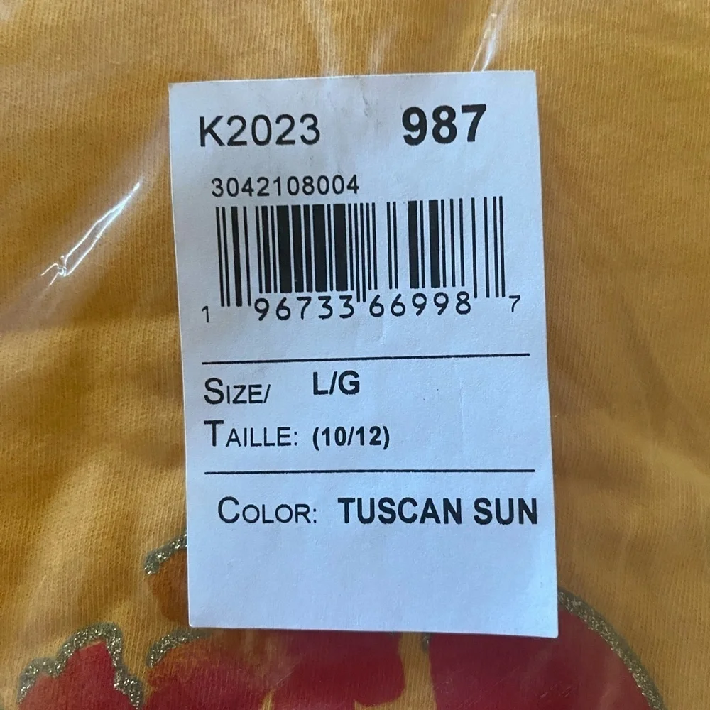 NEW -The Children’s Place Girls Thankful Graphic Tee - Tuscan Sun. Large (10/12)